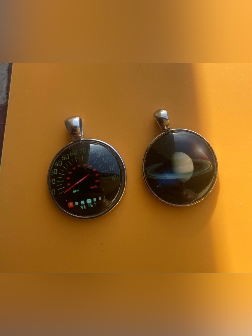 2 Piece Bundle of Glass Cabochon Charm Pendants / Keychain / DIY Jewelry (pendan